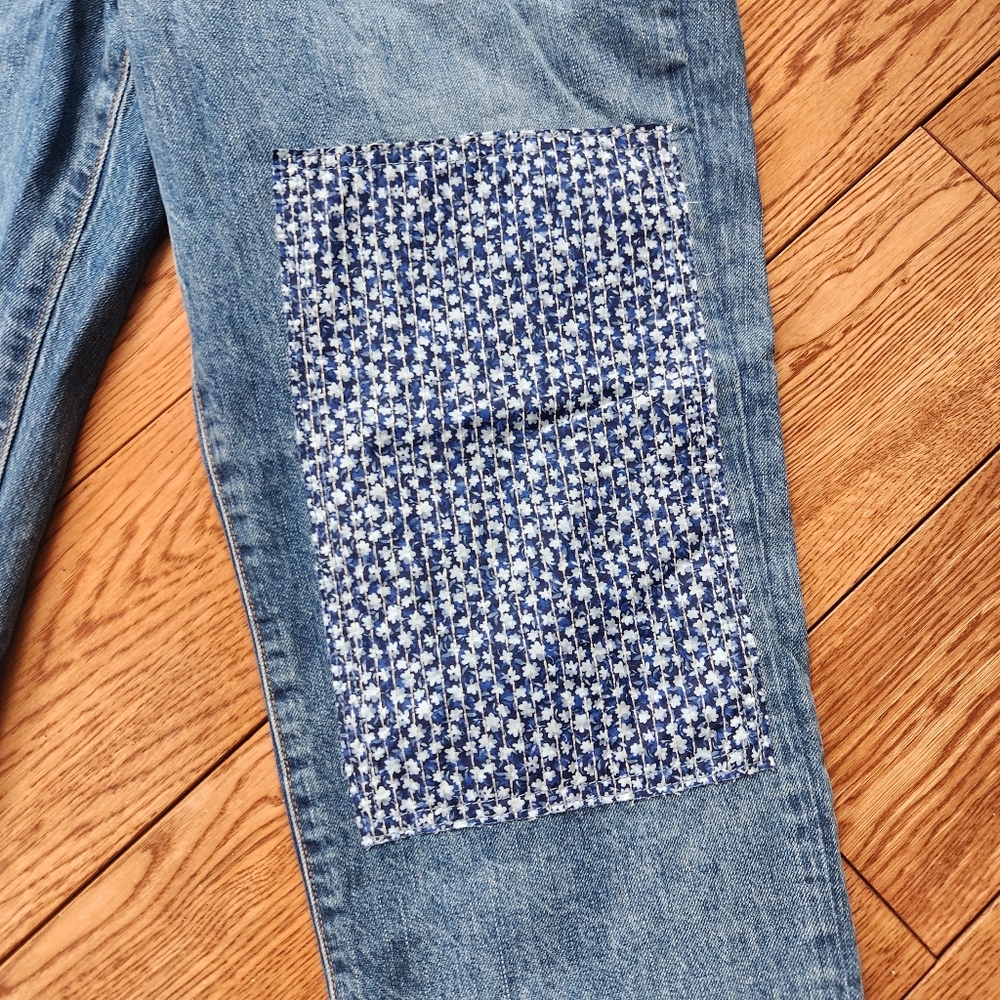 J Crew Premium Patchwork Button Fly Boyfriend Jea… - image 6